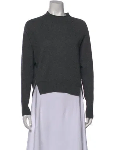 Pre-owned Frame Cashmere Mock Neck Sweater In Gray