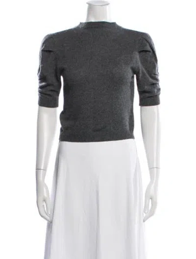 Pre-owned Frame Cashmere Mock Neck Sweater In Gray