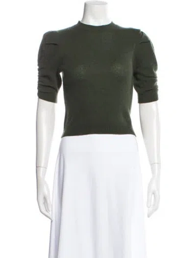 Pre-owned Frame Cashmere Mock Neck Sweater In Green