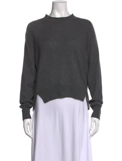 Pre-owned Frame Cashmere Mock Neck Sweater In Grey