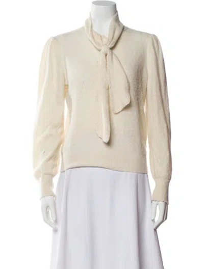 Pre-owned Frame Cashmere Mock Neck Sweater In Neutral