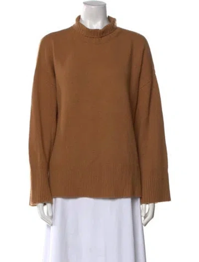 Pre-owned Frame Cashmere Mock Neck Sweater In Neutral