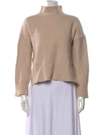 Pre-owned Frame Cashmere Mock Neck Sweater In Neutral