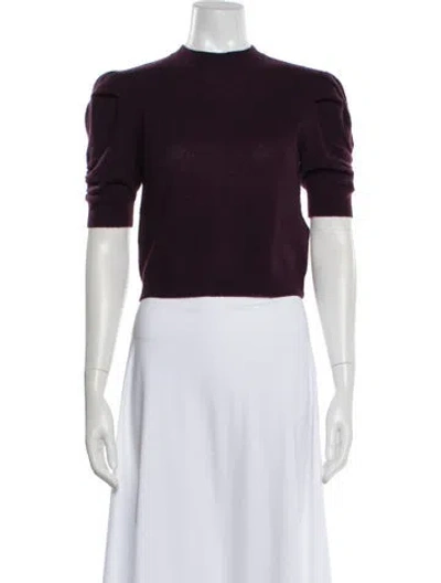 Pre-owned Frame Cashmere Mock Neck Sweater In Purple