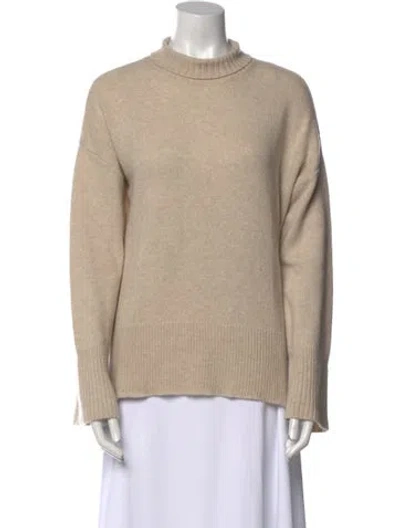 Pre-owned Frame Cashmere Mock Neck Sweatshirt In Neutral