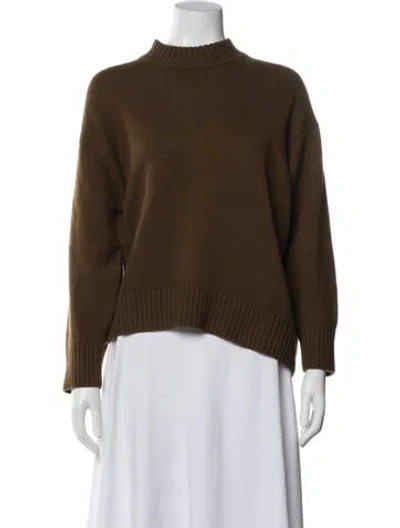 Pre-owned Frame Cashmere Off-the-shoulder Sweater In Brown
