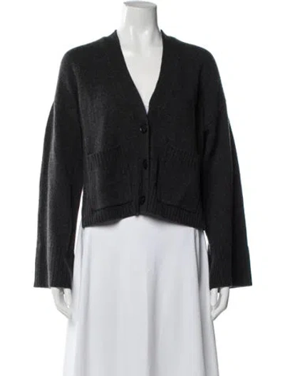 Pre-owned Frame Cashmere Open Front Sweater In Gray