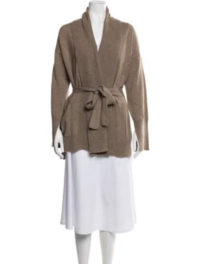 Pre-owned Frame Cashmere Open Front Sweater W/ Tags In Neutrals