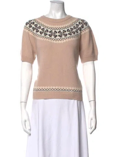 Pre-owned Frame Cashmere Patterned Sweater In Neutrals