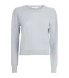 Frame Cashmere Pointelle Sweater In Blue