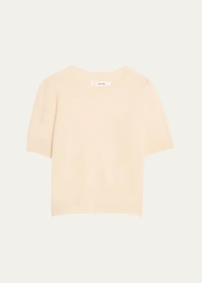 Frame Cashmere Puff-sleeve Sweater In Cream