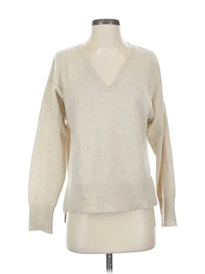 Pre-owned Frame Cashmere Pullover Sweater In White