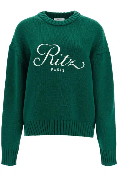 Frame Cashmere Pullover With Ritz Paris  In Green