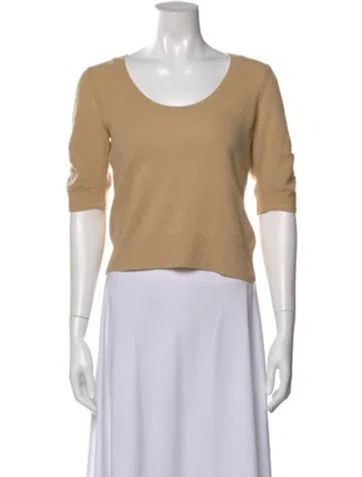Pre-owned Frame Cashmere Scoop Neck Sweater In Brown