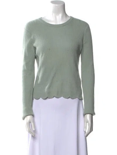 Pre-owned Frame Cashmere Scoop Neck Sweater In Green