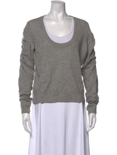 Pre-owned Frame Cashmere Scoop Neck Sweater In Grey