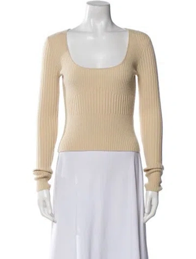 Pre-owned Frame Cashmere Scoop Neck Sweater In Neutral
