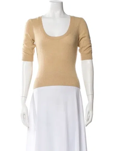 Pre-owned Frame Cashmere Scoop Neck Sweater In Neutral