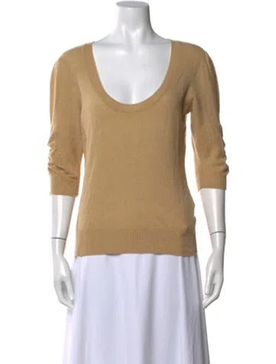 Pre-owned Frame Cashmere Scoop Neck Sweater In Neutrals