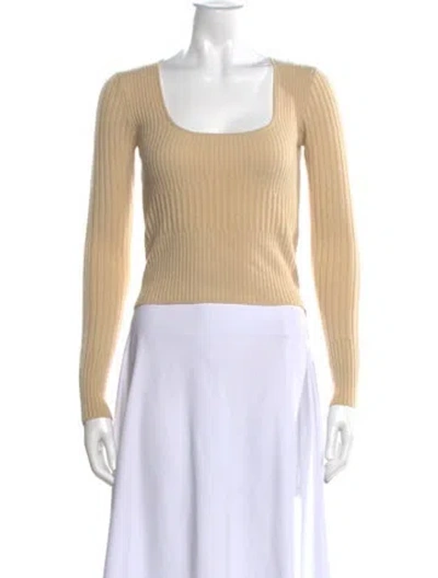 Pre-owned Frame Cashmere Scoop Neck Sweater W/ Tags In Neutral
