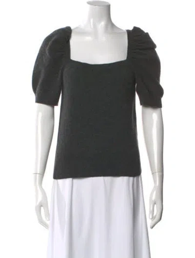 Pre-owned Frame Cashmere Square Neckline Sweater In Gray