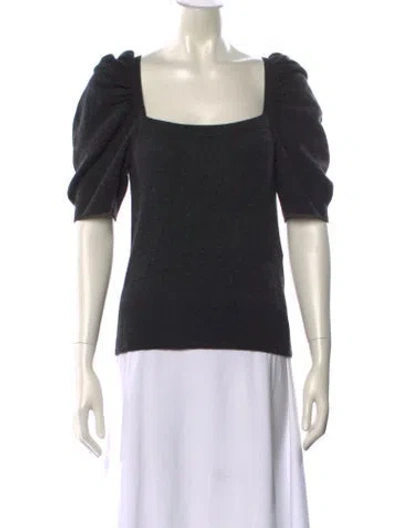 Pre-owned Frame Cashmere Square Neckline Sweater In Gray