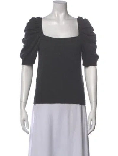 Pre-owned Frame Cashmere Square Neckline Sweater In Gray