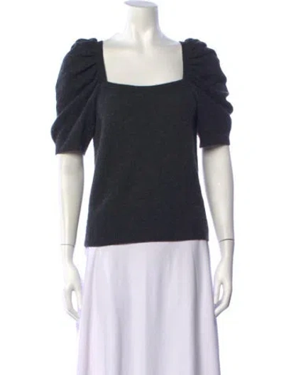 Pre-owned Frame Cashmere Square Neckline Sweater In Grey