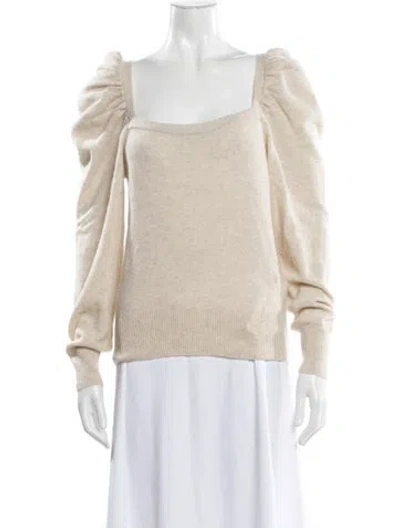 Pre-owned Frame Cashmere Square Neckline Sweater In Neutral