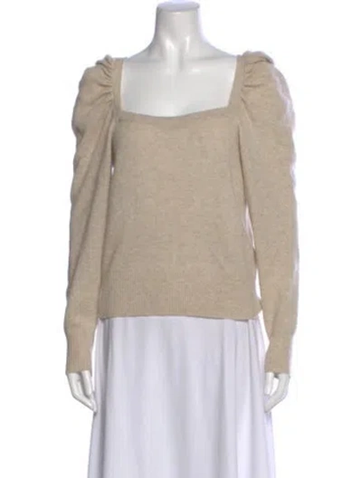Pre-owned Frame Cashmere Square Neckline Sweater In Neutrals