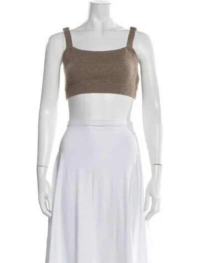 Pre-owned Frame Cashmere Square Neckline Sweater In Neutrals