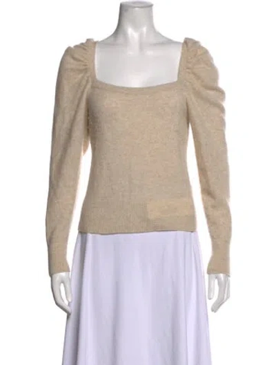 Pre-owned Frame Cashmere Square Neckline Sweater In Neutrals
