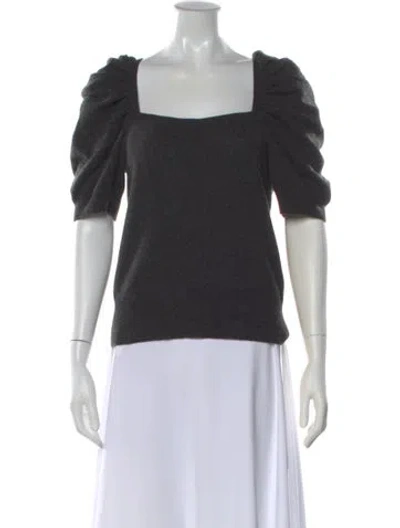 Pre-owned Frame Cashmere Square Neckline Sweater W/ Tags In Gray