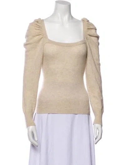 Pre-owned Frame Cashmere Square Neckline Sweatshirt In Neutral