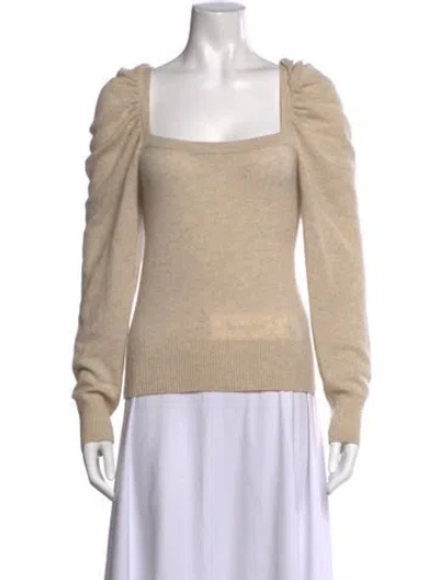 Pre-owned Frame Cashmere Square Neckline Top In Neutrals