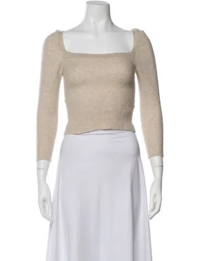Pre-owned Frame Cashmere Square Neckline Top In Neutrals