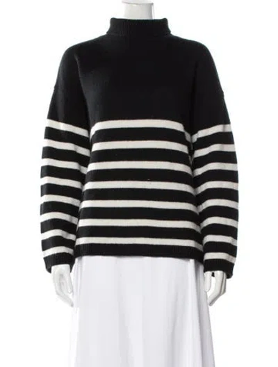 Pre-owned Frame Cashmere Striped Sweater In Black