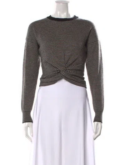 Pre-owned Frame Cashmere Striped Sweater In Black