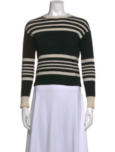 Pre-owned Frame Cashmere Striped Sweater In Black