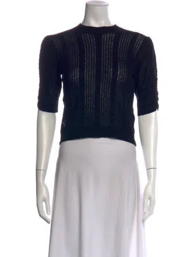 Pre-owned Frame Cashmere Striped Sweater In Black