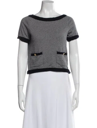 Pre-owned Frame Cashmere Striped Sweater In Gray