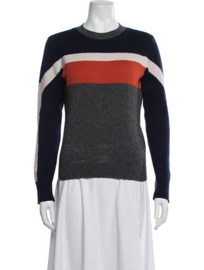 Pre-owned Frame Cashmere Striped Sweater In Gray