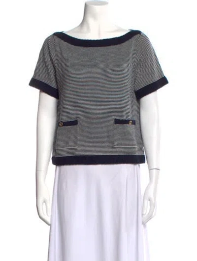 Pre-owned Frame Cashmere Striped Sweater In Grey