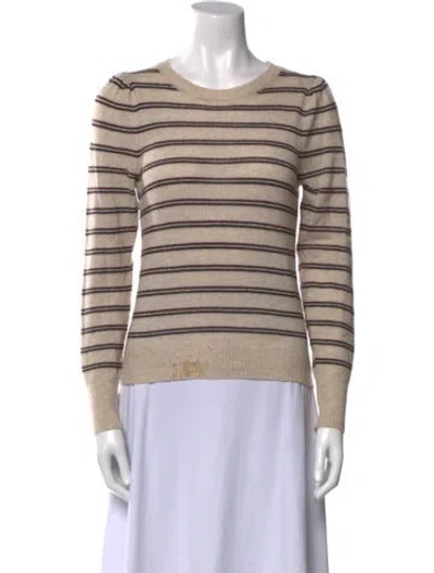 Pre-owned Frame Cashmere Striped Sweater In Neutral