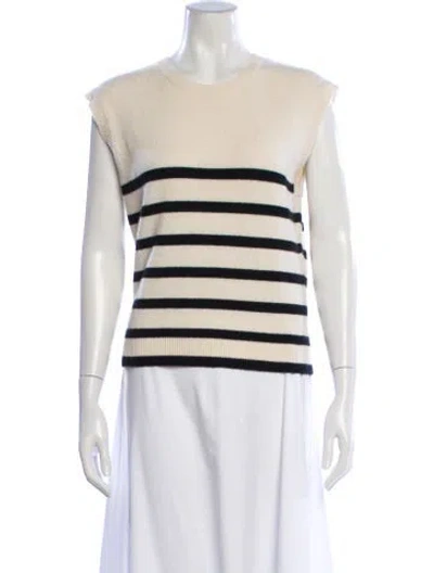 Pre-owned Frame Cashmere Striped Sweater In Neutral