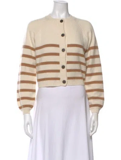 Pre-owned Frame Cashmere Striped Sweater In Neutral