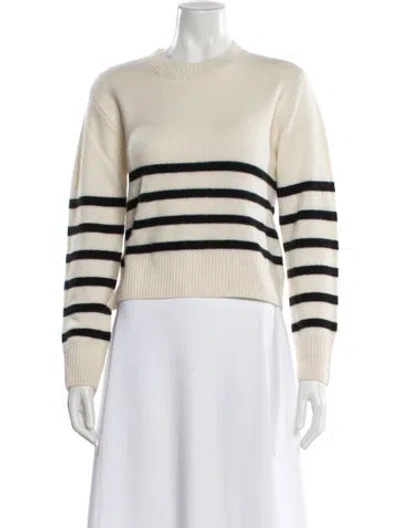 Pre-owned Frame Cashmere Striped Sweater In Neutral