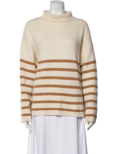 Pre-owned Frame Cashmere Striped Sweater In Neutral