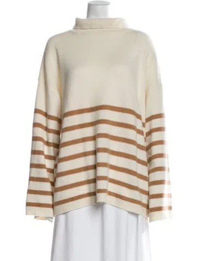 Pre-owned Frame Cashmere Striped Sweater In Neutral