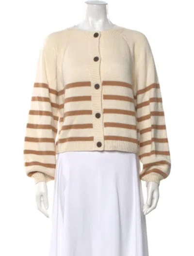 Pre-owned Frame Cashmere Striped Sweater In Neutral